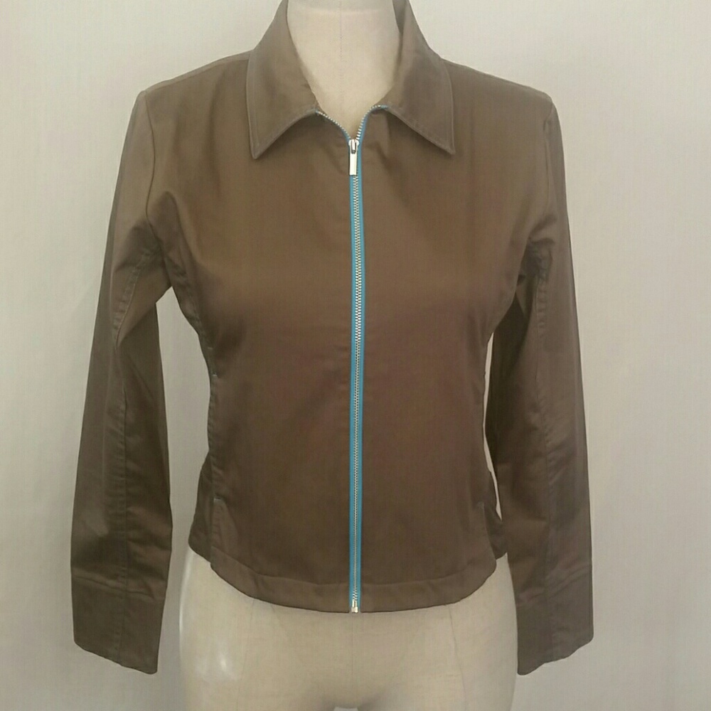 Nike Golf Fit Dry Zip Up Jacket Coat khaki S